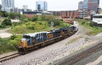CSX 7246 leads train L619-29 past the signal at Raleigh tower